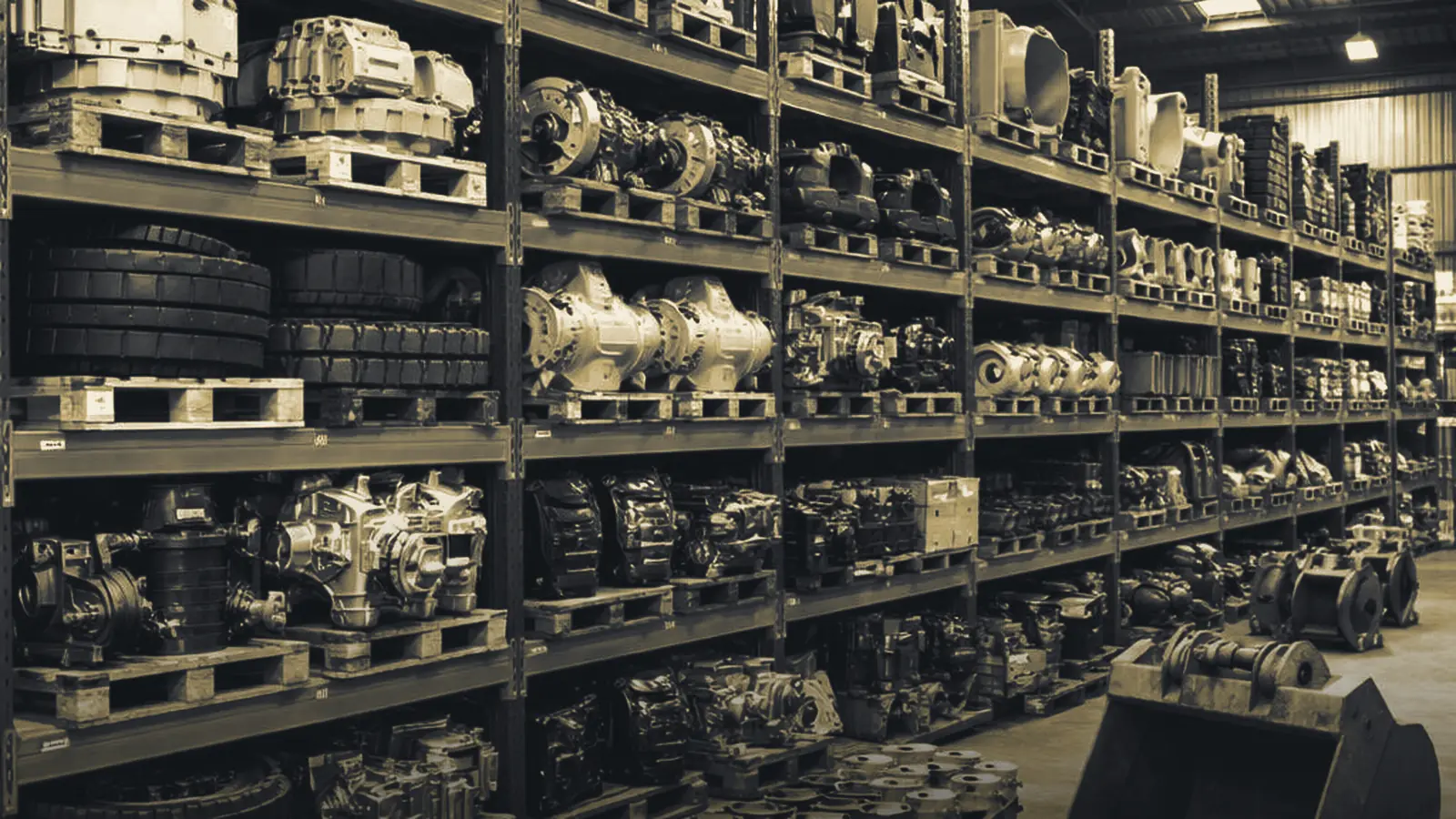 Heavy equipment parts warehouse for mining and engineering supply